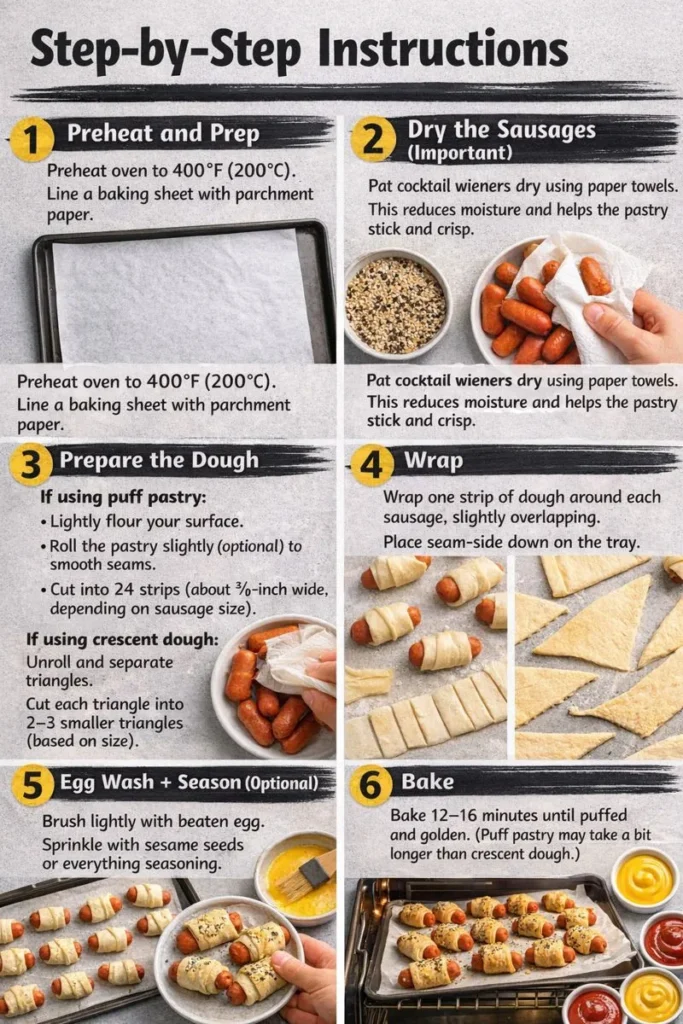 Pigs In A Blanket Step By Step Instructions