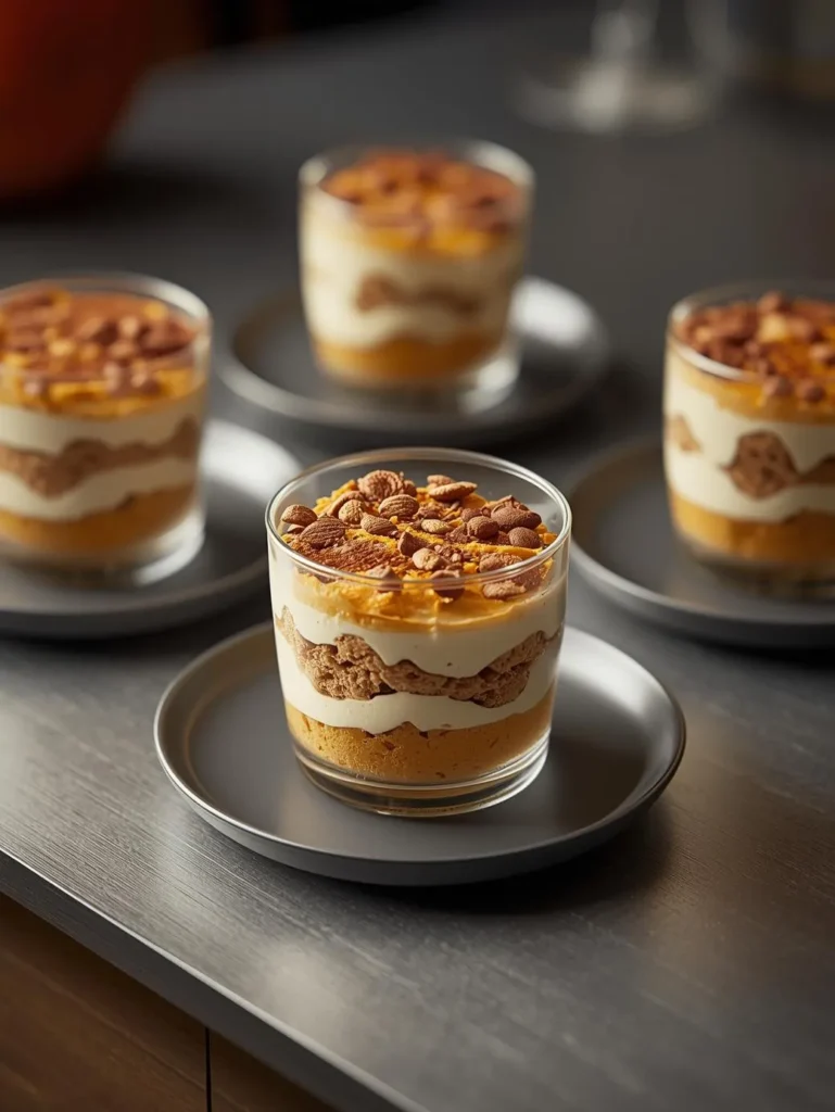Pumpkin Spice Tiramisu Cups