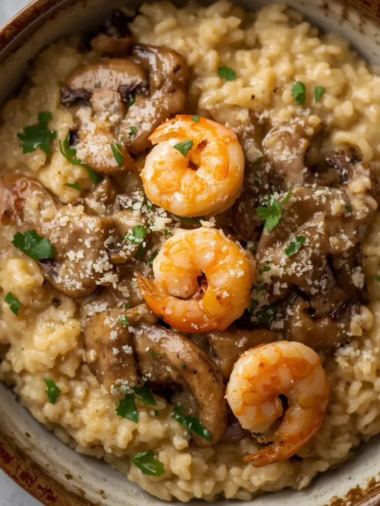 Shrimp Mushroom Risotto