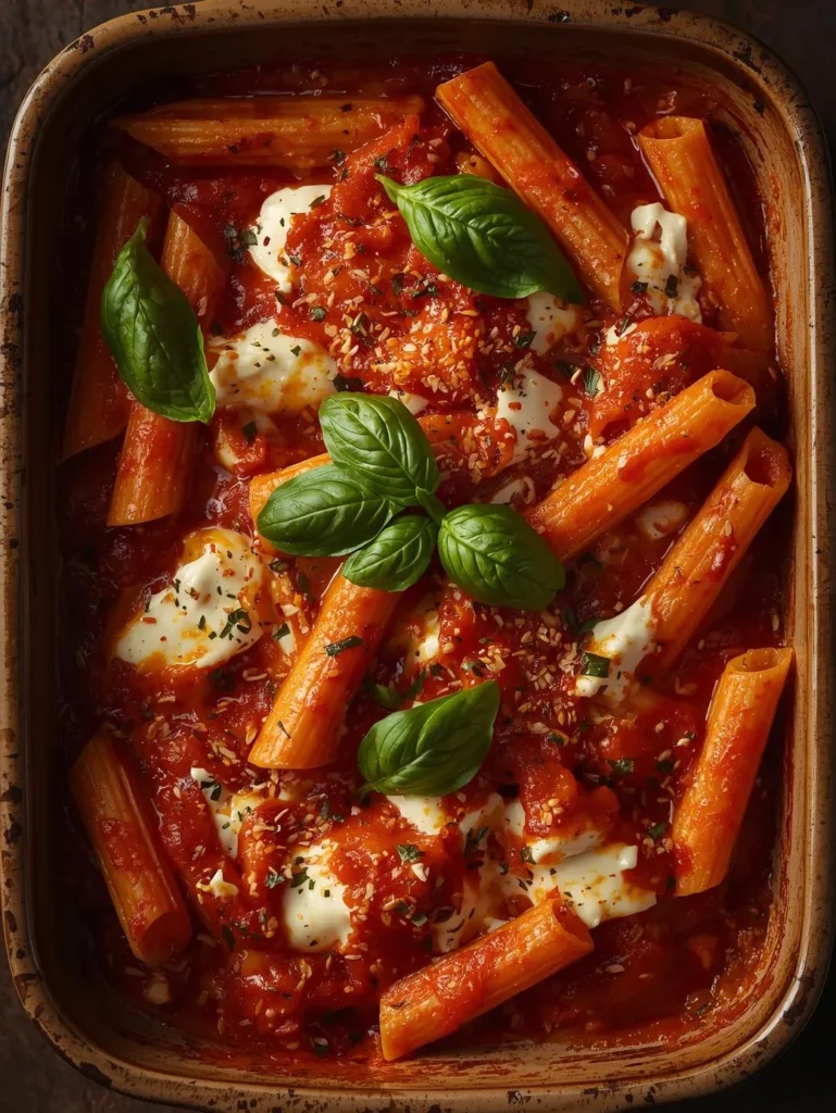 Spicy Arrabbiata Style Baked Feta Pasta
