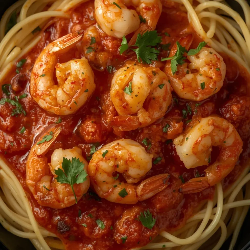Spicy Shrimp Scampi Arrabbiata Style