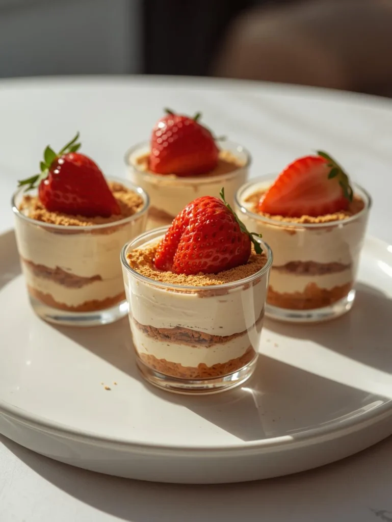 Strawberry Mini Tiramisu Cups