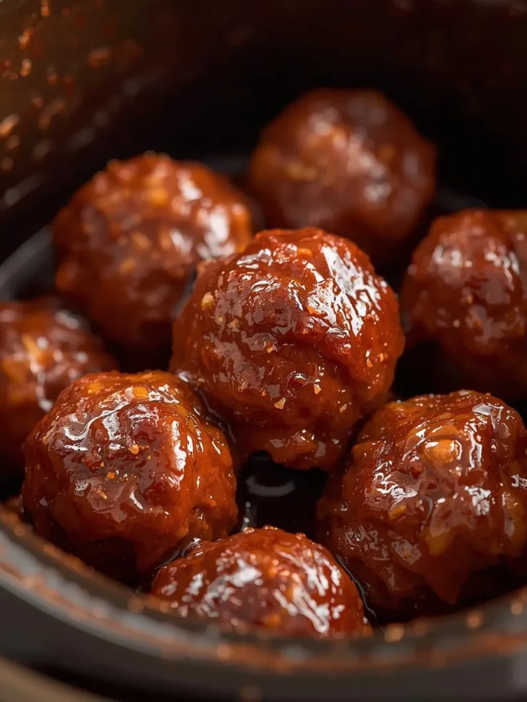 Sweet Spicy Crockpot Bbq Meatballs