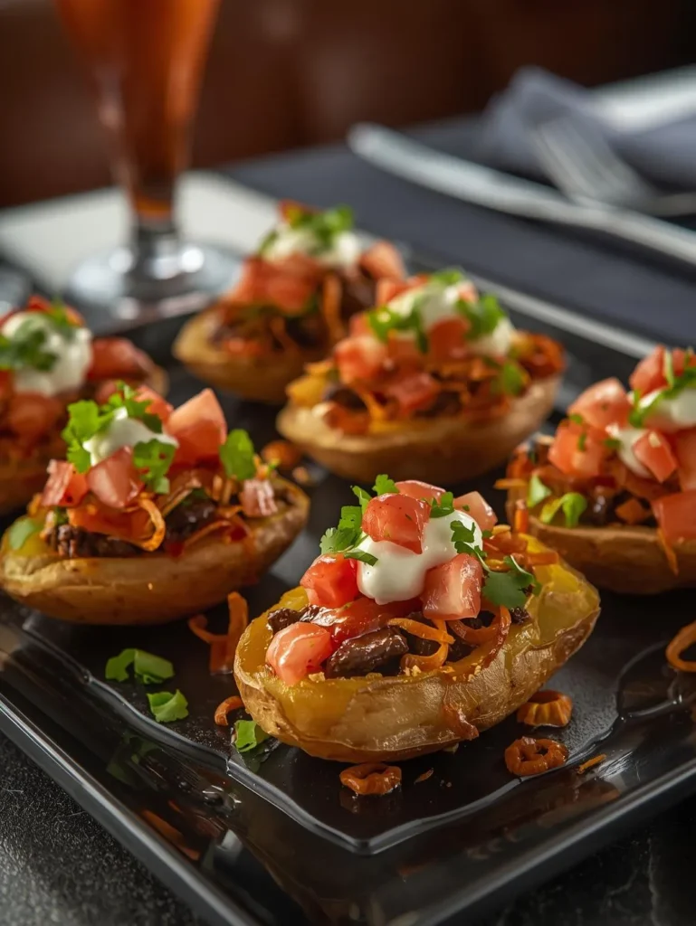 Taco Stuffed Potato Skins