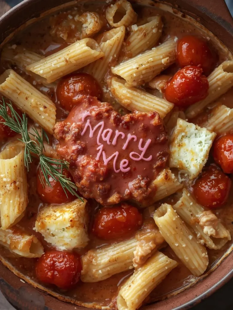 Valentines Marry Me Creamy Baked Feta Pasta