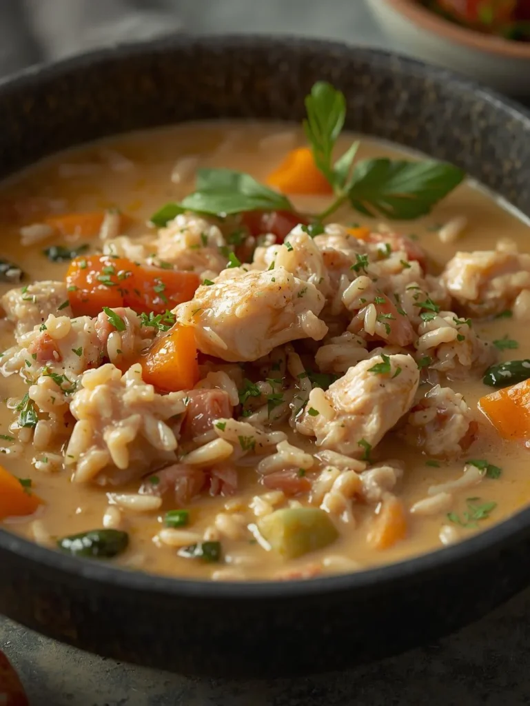 Veggie Packed High Fiber Version Creamy Chicken And Wild Rice Soup