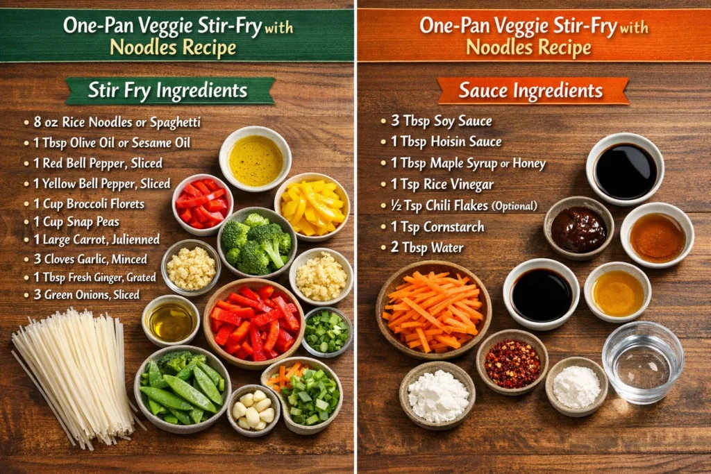 Veggie Stir Fry Ingredients And Sauces