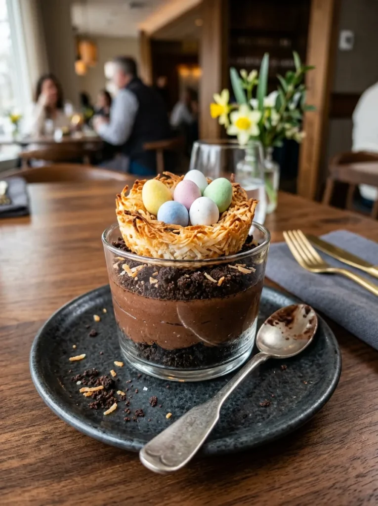 10  Easter Coconut Nest Dirt Cups