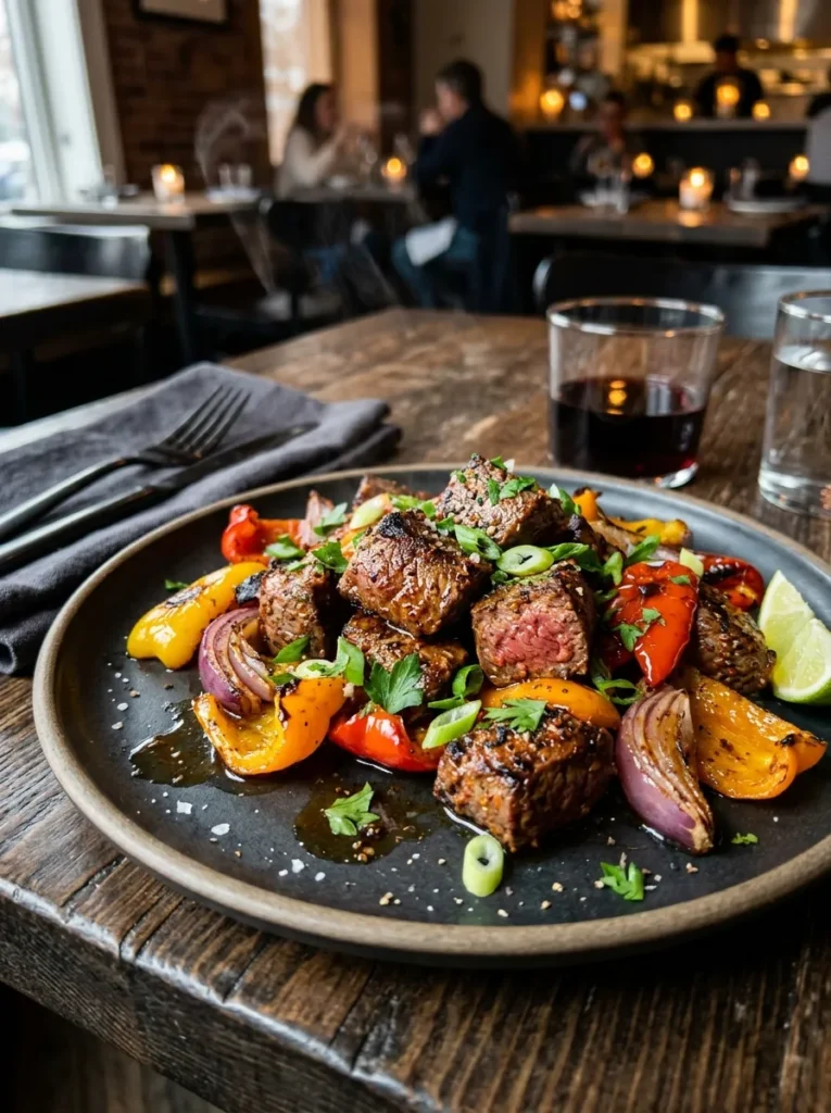 15 Minute Sheet Pan Dinners Cajun Steak Bites Bell Peppers
