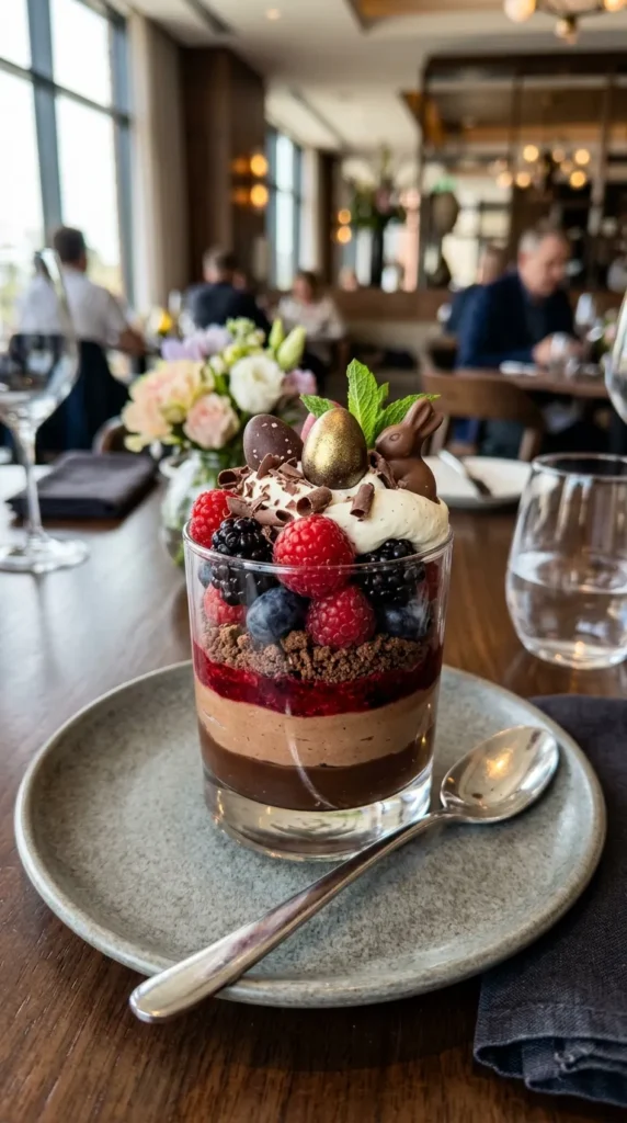 4  Easter Chocolate Berry Parfait
