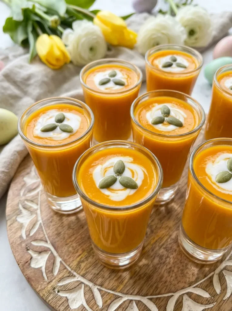 Aesthetic Easter Brunch Variation Vegan Carrot Ginger Sunshine Shots