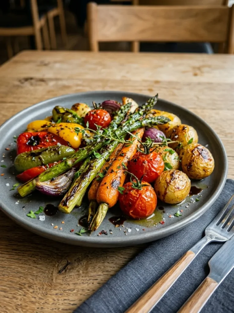 Balsamic Roasted Spring Vegetable Medley