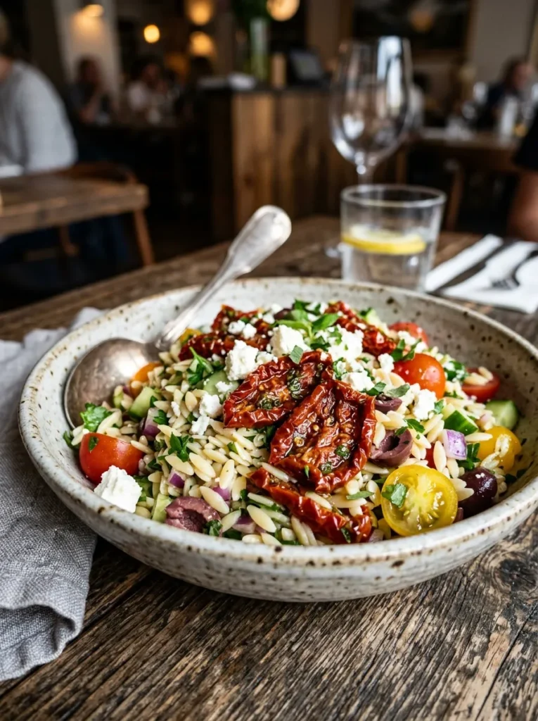 Best Authentic Mediterranean Orzo Salad With Sun Dried Tomatoes