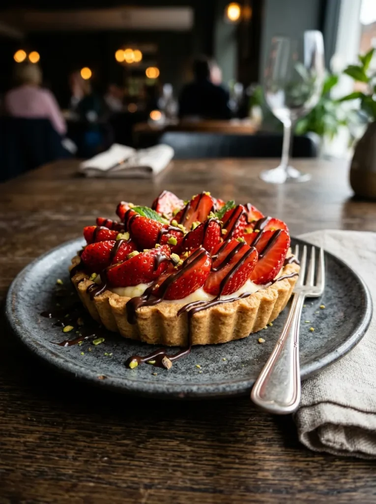 Best Gluten Free Strawberry Tart With Dark Chocolate Drizzle