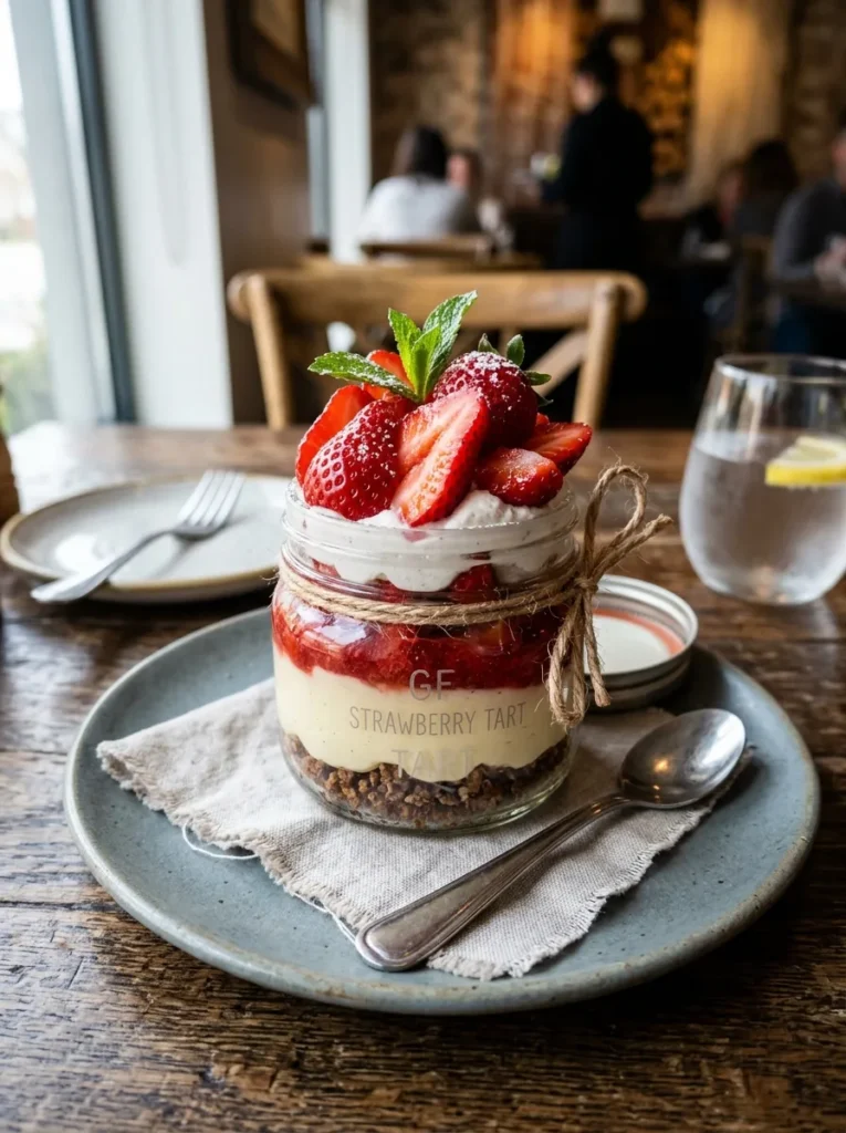 Best Gluten Free Strawberry Tart With Mini Mason Jar Style