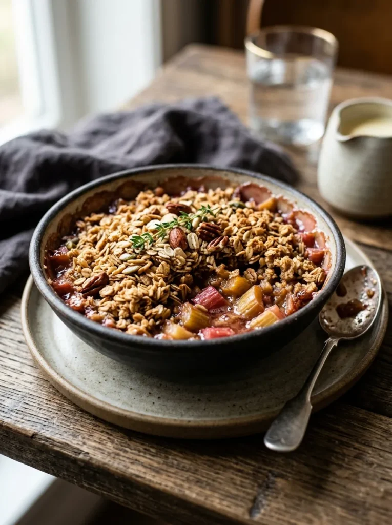 Best Healthy Rhubarb Crumble With Oats With Apple Orchard Mix