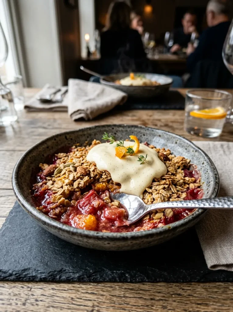 Best Healthy Rhubarb Crumble With Oats With Cardamom Orange