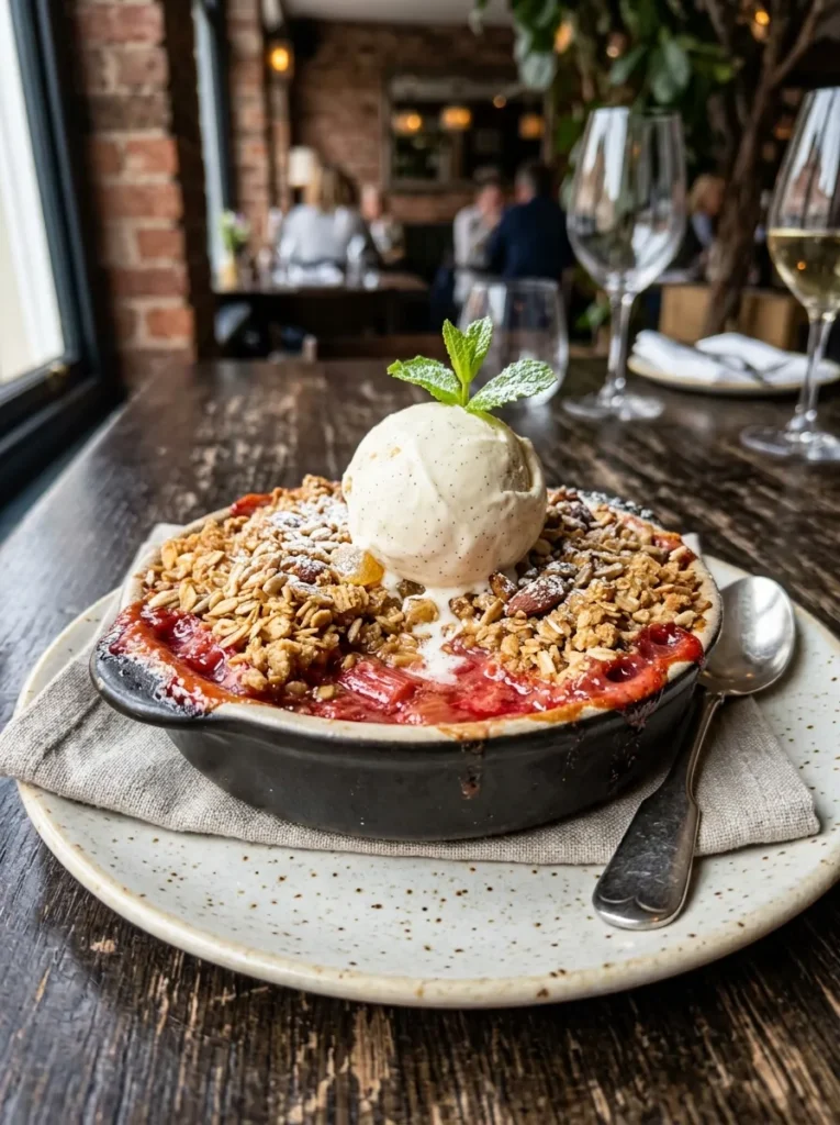 Best Healthy Rhubarb Crumble With Oats With Ginger Zing