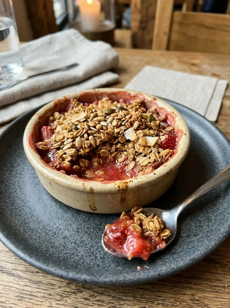 Best Healthy Rhubarb Crumble With Oats With Nut Free Crunch