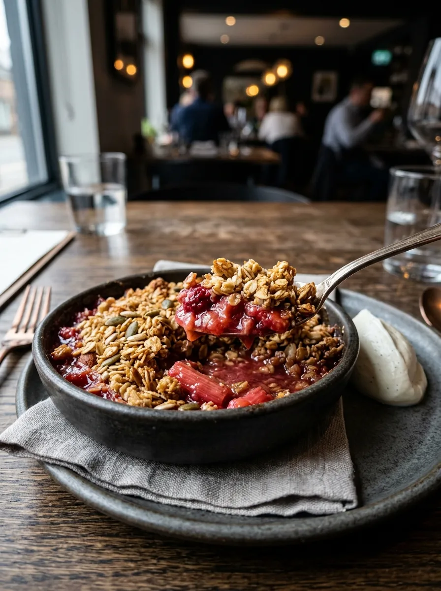 The Best Healthy Rhubarb Crumble with Oats (Quick & Simple)