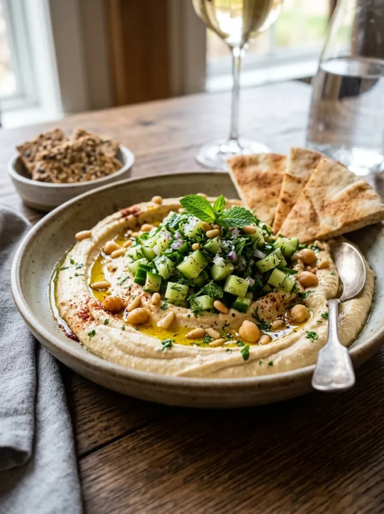 Best Homemade Hummus With Spring Herbs Wait Cucumber