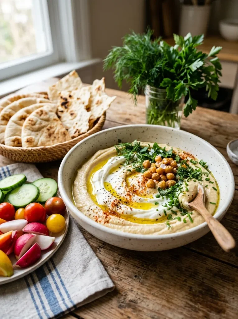 Best Homemade Hummus With Spring Herbs Wait Greek Yogurt