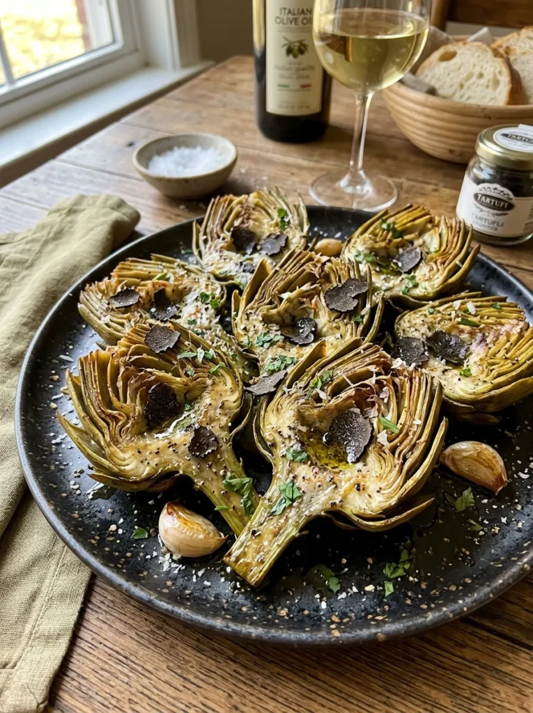 Best Italian Style Roasted Artichokes With Truffle Luxury Best Italian Style Roasted Artichokes