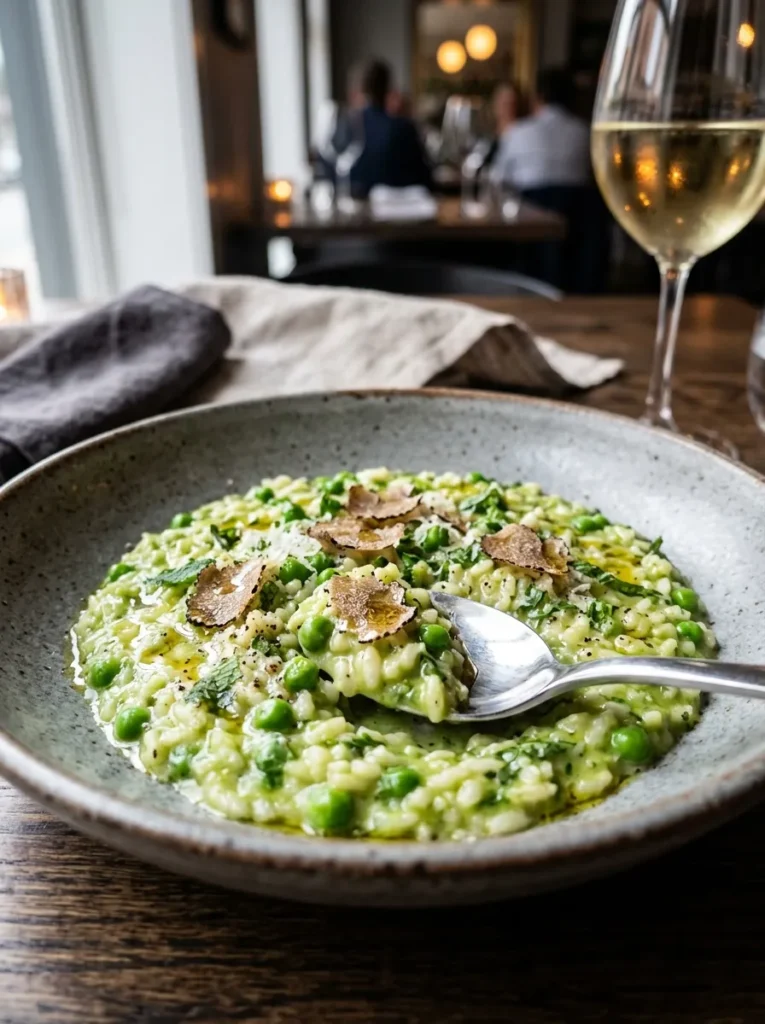 Best Sweet Pea And Mint Risotto With Truffle Oil Oil