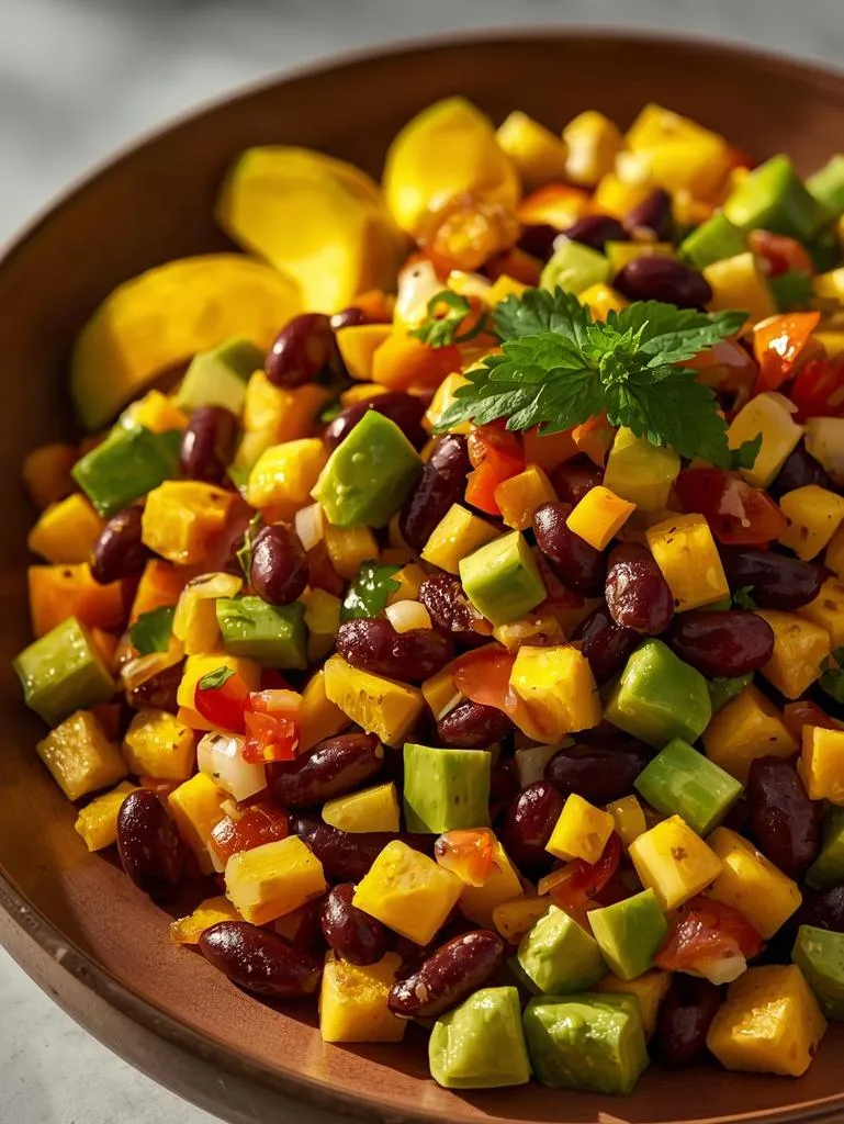 Black Bean Corn Mango Avocado Salsa