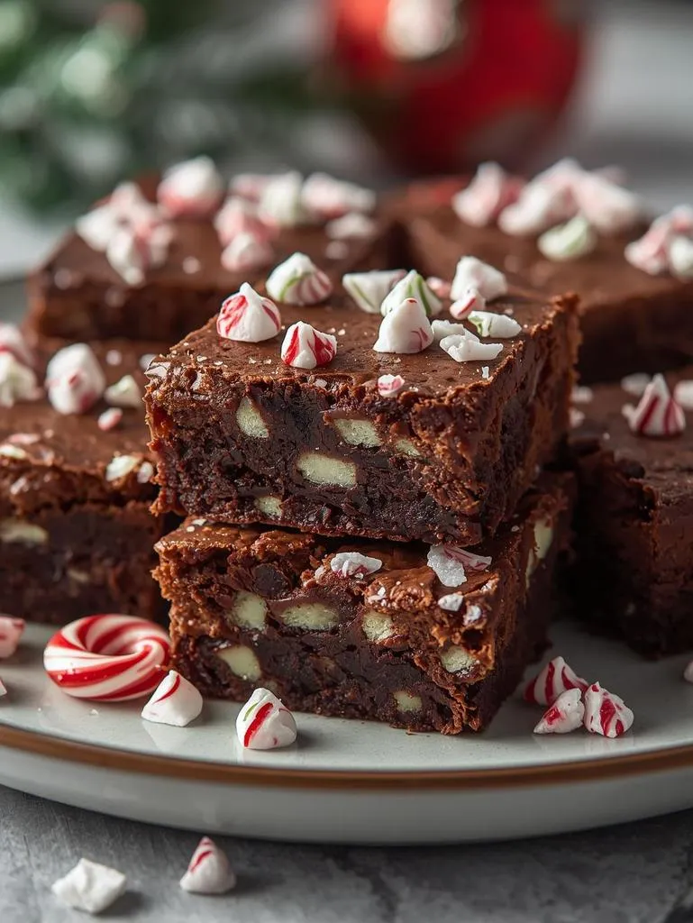 Candy Cane Holiday Mint Brownies Mint Chocolate Brownies