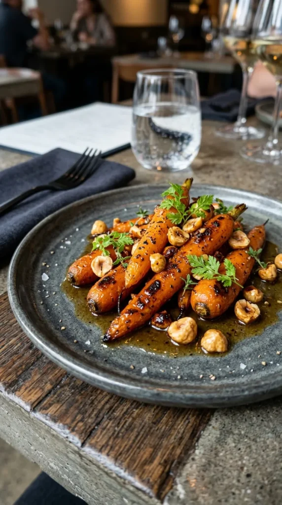 Carrots With Brown Butter Hazelnuts