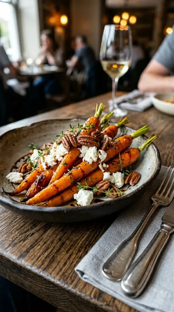 Carrots With Toasted Pecans Goat Cheese