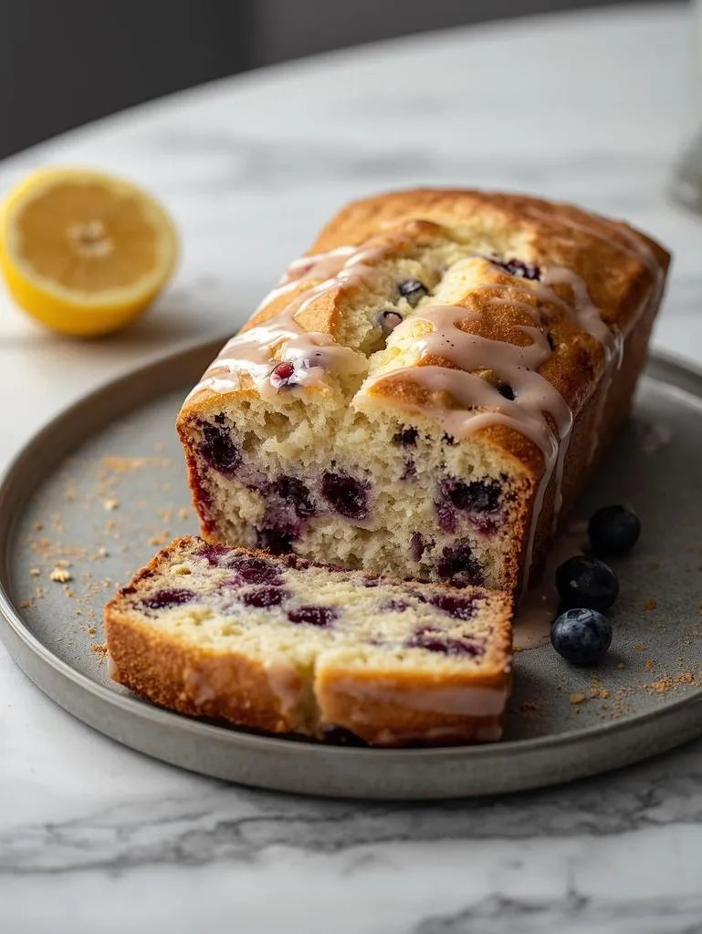 Copycat Starbucks Lemon Blueberry Loaf