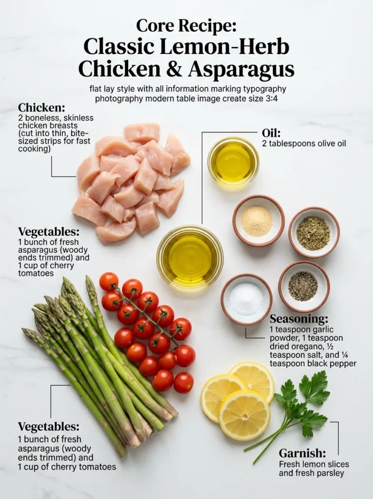 Core Recipe Classic Lemon Herb Chicken Asparagus