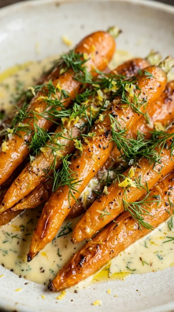 Creamy Dill Lemon Carrots