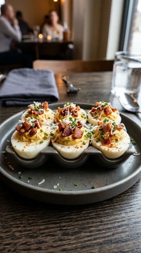 Deviled Bacon Parmesan Eggs