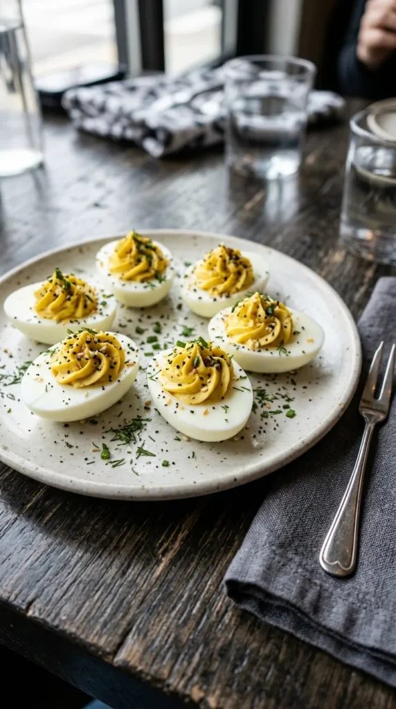Deviled Greek Yogurt Everything Eggs