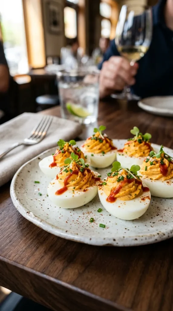 Deviled Greek Yogurt Sriracha Eggs 2