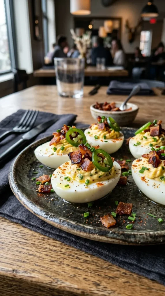 Deviled Jalapeno Bacon Eggs