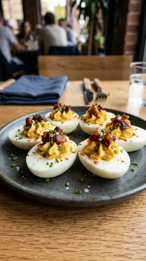 Deviled Maple Bacon Eggs