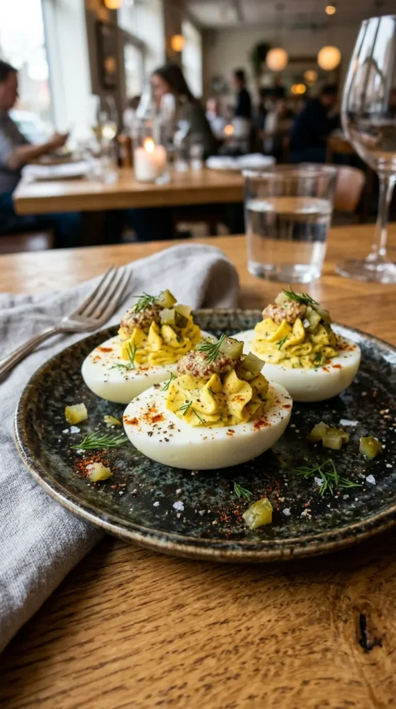 Deviled Pickle Mustard Eggs