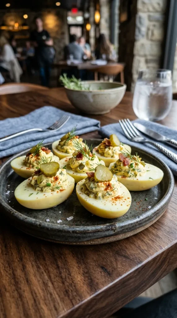 Deviled Ranch Pickle Eggs