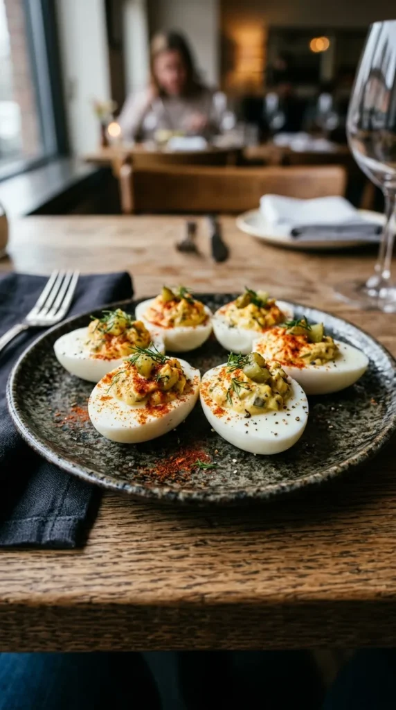 Deviled Smoked Paprika Pickle Eggs