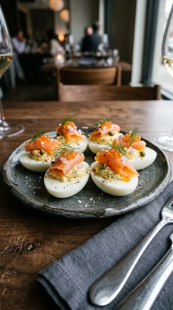 Deviled Smoked Salmon Eggs