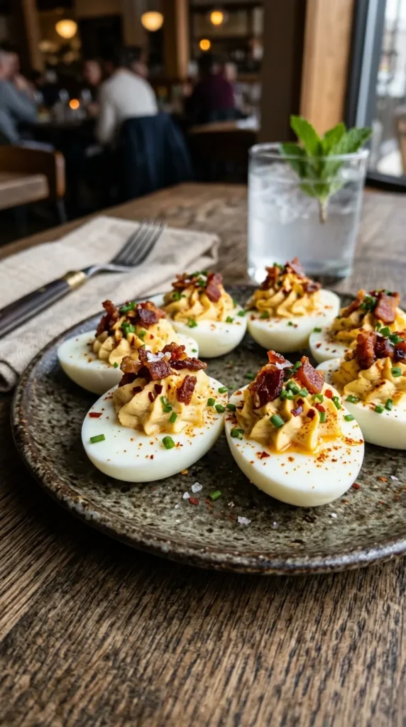 Deviled Spicy Bacon Eggs