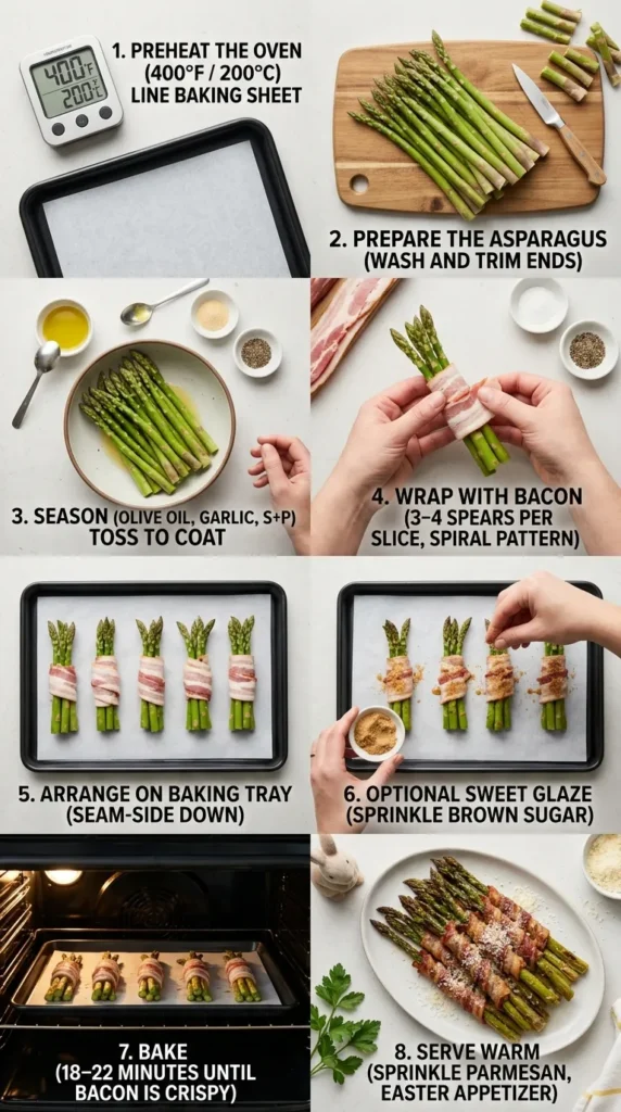 Easter Bacon Wrapped Asparagus Step By Step Instructions