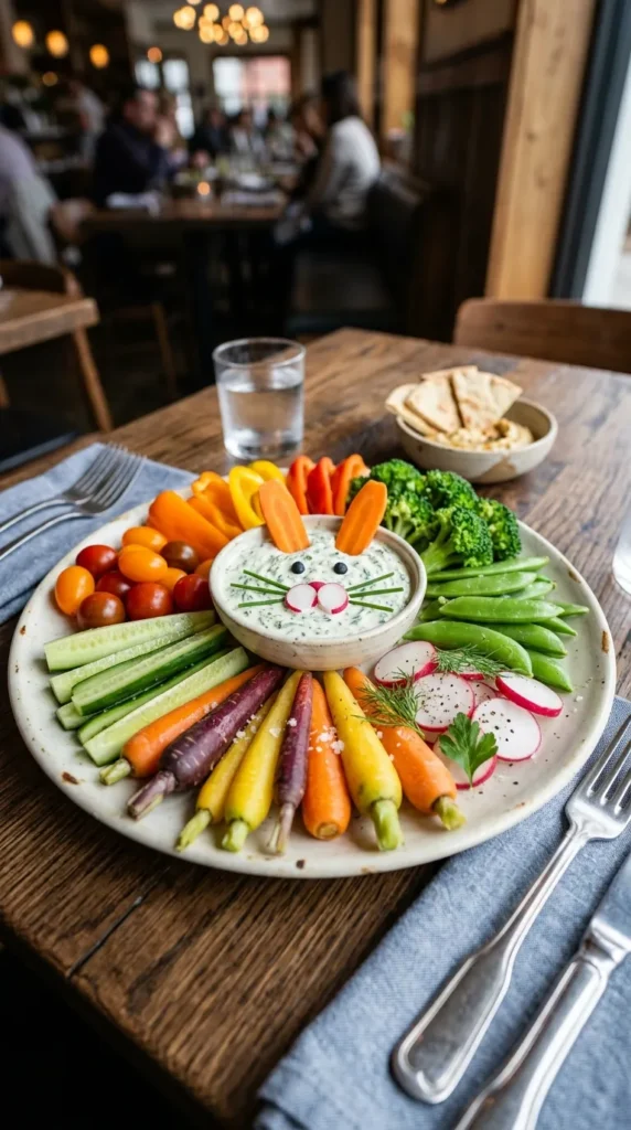 Easter Bunny Carrot Veggie Platter
