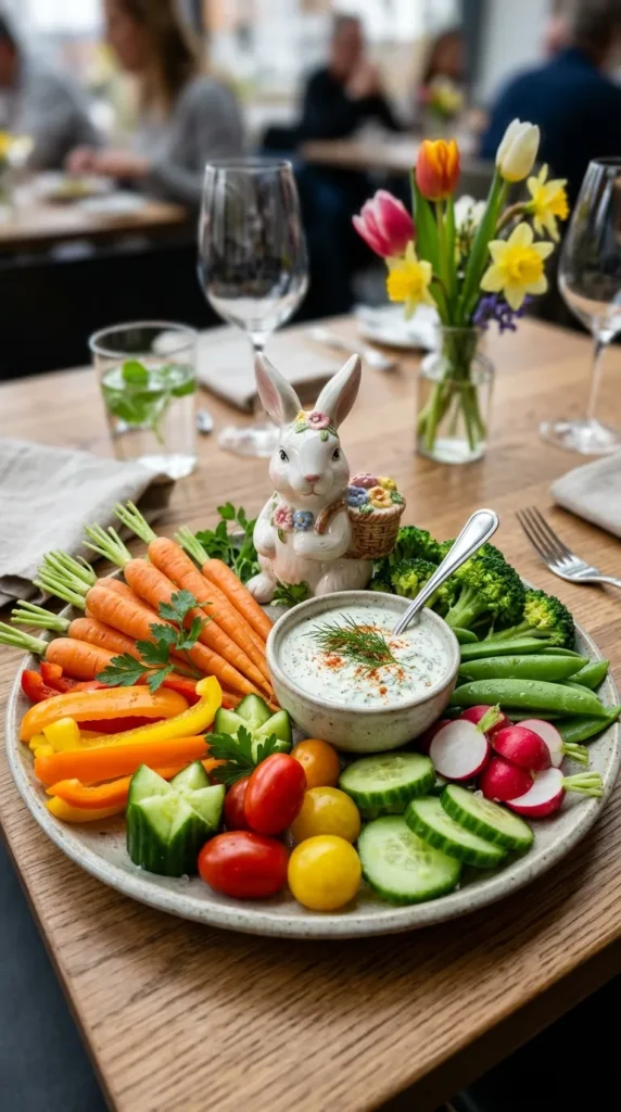 Easter Bunny Veggie Snack Tray 2 Easter Bunny Veggie Platter