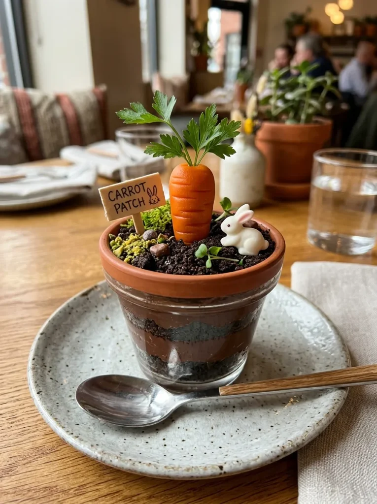 Easter Carrot Patch Dirt Cups