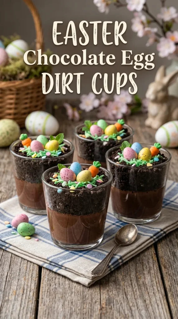 Easter Chocolate Egg Dirt Cups